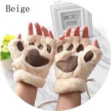 Load image into Gallery viewer, Cute Women Winter 1Pair Warm Fingerless Lovely Gloves Fluffy Colorful Comfortable Gloves For Autumn