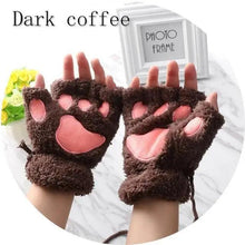 Load image into Gallery viewer, Cute Women Winter 1Pair Warm Fingerless Lovely Gloves Fluffy Colorful Comfortable Gloves For Autumn