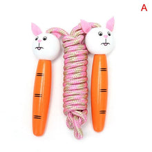 Load image into Gallery viewer, Cute Wood Handle Kids Children Skipping Jump Adjustable Cotton Jump Ropes For Kids Skipping Fitness Rope Wooden Handle Jumping Rope For Children Exercise Workout Activity