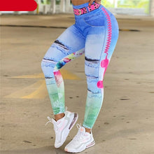 Load image into Gallery viewer, Cute Workout Leggings Women’s Elegant Printed Yoga Leggings Tummy Control Running Pants Telephone 3D Print Women Pants Push Up Running Sports Leggings Slim Pants Female Casual Trousers Modern Fitness Legging
