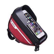 Load image into Gallery viewer, Cycling Bicycle Bike Head Tube Handlebar Cell Mobile Phone Bag Case Holder Screen Phone Mount Bags Case Bag Bicycle Bag Waterproof Bike Phone Mount Top Tube Bag Bike Phone Case Holder Accessories Cycling Pouch Compatible With Smartphones