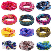 Load image into Gallery viewer, Cycling Mask Outdoor Sports Magic Head Scarf Printing Headband Bike Wrist Band Bandana for Windproof Sunscreen Bike Masks Bandanas Women Men Neck Gaiter Cover Turban Multipurpose Balaclava Elastic UV Face Shields for Women