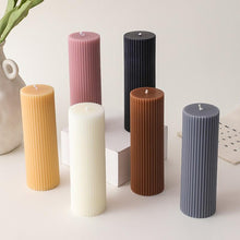 Load image into Gallery viewer, Cylinder DIY Soy Candle Home Decoration Handmade Scented Candles Aromatherapy Romantic Dinner Pillar Candles Clean Burning Dinner Candles for Wedding Home Décor Party Restaurant Spa Candles