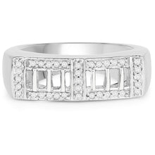 Load image into Gallery viewer, 14K Yellow Gold Plated 0.19 Carat Genuine White Diamond .925 Sterling Silver Ring