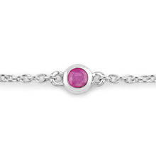 Load image into Gallery viewer, 0.65 Carat Genuine Ruby .925 Sterling Silver Bracelet