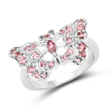 Load image into Gallery viewer, 0.83 Carat Genuine Pink Tourmaline .925 Sterling Silver Ring