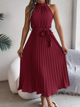 Load image into Gallery viewer, Cute Pink Sleeveless Midi Dress Elegant & Flowy Girls Dress Beautiful Design