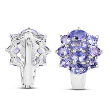 Load image into Gallery viewer, 3.48 Carat Genuine Tanzanite .925 Sterling Silver Earrings