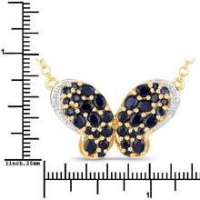 Load image into Gallery viewer, 3.83 Carat Genuine Blue Sapphire and White Zircon .925 Sterling Silver Pendant