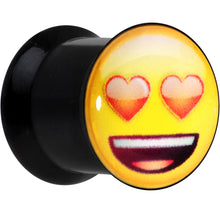 Load image into Gallery viewer, 00G Licensed Heart Eyes emoji Acrylic Double Flare Plug Set