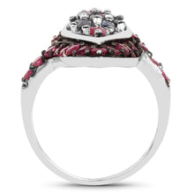 Load image into Gallery viewer, 1.77 Carat Genuine Blue Sapphire and Ruby .925 Sterling Silver Ring