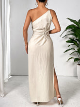 Load image into Gallery viewer, One Shoulder Sleeveless Maxi Dress Elegant & Sophisticated Evening Wear Women Luxury Party Dress