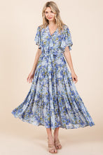 Load image into Gallery viewer, New Summer Floral Tie Waist Flutter Sleeve Tiered Dress For Women – Feminine, Elegant, Cheerful, Bohemian Chic, Flowy & Graceful