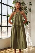 Load image into Gallery viewer, New Summer Crisscross Wide Strap Drawstring Detail Midi Dress For Women β Chic, Sophisticated, Adjustable, Perfect Dress for Casual to Semi-Formal Occasions