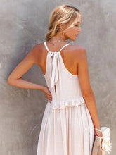 Load image into Gallery viewer, Romantic Ruffled Sleeveless Tiered Maxi Dress with Pockets Elegant & Chic Statement Beautiful Design Dress