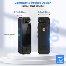 Load image into Gallery viewer, Premium Portable Body Camera Recorder – HD, SD Card Compatible