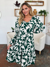 Load image into Gallery viewer, Double Take Full Size Printed Ruffle Hem Dress with Pocket Stylish & Functional Women Dress
