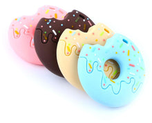 Load image into Gallery viewer, Gingerbread Man Raccoon Donut Silicone Teether Latex Free Teething Toy Baby Gift Food Grade Silicone