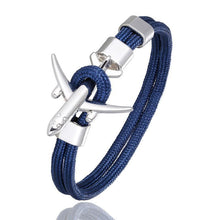 Load image into Gallery viewer, Luxury Plane Bracelets For Men and Women Charm Survival Rope Chain Paracord Bracelet Metal Airplane Hooks Summer Style