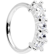 Load image into Gallery viewer, 18G 5/16 Clear CZ Quintet Seamless Circular Ring