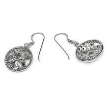 Load image into Gallery viewer, 0.18 Carat Genuine Blue Diamond .925 Sterling Silver Earrings