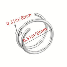 Load image into Gallery viewer, Stainless Steel Double Helix Nose Ring – 14K Gold Plated Hot Style Piercing Jewelry for Women