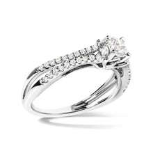 Load image into Gallery viewer, 14K White Gold 5/8 Cttw Diamond Split Shank Engagement Ring (G-H Color, VS2-SI1 Clarity) - Size 7