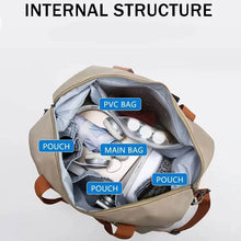 Load image into Gallery viewer, Nylon Duffel Bag for Travel – Large Capacity, Foldable, Shoe Compartment – Men & Women