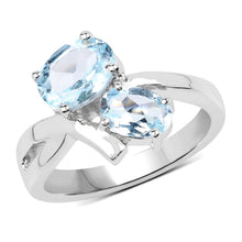Load image into Gallery viewer, 2.55 Carat Genuine Blue Topaz .925 Sterling Silver Ring