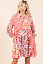 Load image into Gallery viewer, New Summer Floral Tie Waist Flutter Sleeve Tiered Dress – Feminine, Elegant, Cheerful, Bohemian Chic, Flowy & Graceful, Lightweight Rayon-Linen Blend Dress