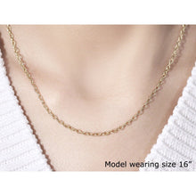 Load image into Gallery viewer, 2.5mm 14k Yellow Gold Pendant Chain with Textured Links