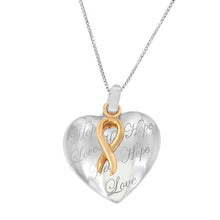 Load image into Gallery viewer, 10K Yellow Gold Over Silver Heart Pendant Necklace