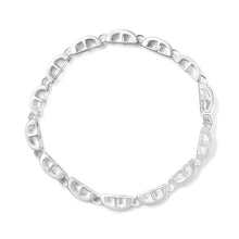 Load image into Gallery viewer, 14K White Gold 3.0 Cttw Invisible Set Princess Cut Diamond Link and Buckle 7.25" Tennis Bracelet (I-J Color, I1-I2 Clarity)