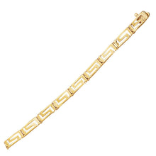 Load image into Gallery viewer, 14k Yellow Gold Greek Fret Design Fancy Bracelet