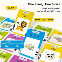 Load image into Gallery viewer, Flash Card Learning Toy – 112 Cards, 224 Words | USB Rechargeable Reading Toy for Kids (Pink/Blue)