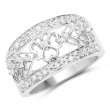 Load image into Gallery viewer, 0.31 Carat Genuine White Diamond .925 Sterling Silver Ring