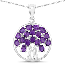 Load image into Gallery viewer, 2.94 Carat Genuine Amethyst .925 Sterling Silver Pendant