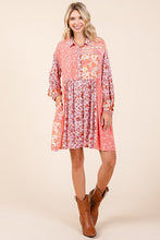 Load image into Gallery viewer, New Summer Floral Tie Waist Flutter Sleeve Tiered Dress – Feminine, Elegant, Cheerful, Bohemian Chic, Flowy & Graceful, Lightweight Rayon-Linen Blend Dress