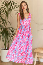 Load image into Gallery viewer, New Summer Abstract Floral V-Neck Maxi Dress โ Elegant, Artistic Print, Flattering Silhouette, Sophisticated Glamour