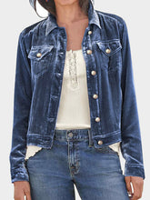 Load image into Gallery viewer, Casual Button-Up Long Sleeve Jacket with Chest Pockets and Relaxed Fit