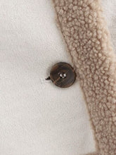 Load image into Gallery viewer, Fuzzy Collared Neck Long Sleeve Jacket with Buttoned Closure and Cozy Pockets