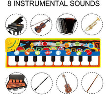 Load image into Gallery viewer, Baby Electronic Music Piano Play Mat Multi-function 8 Instruments Mode Musical Carpets For Kids