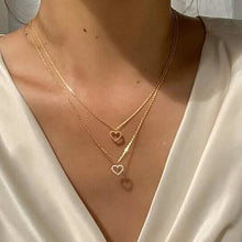 Load image into Gallery viewer, Dainty Diamond Heart Necklace Tiny Love Heart Everyday Necklace