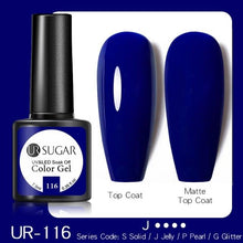 Load image into Gallery viewer, Dark Blue Matte Colorful UV Nail Gel Polish Semi Permanent Popular High Quality Fashion Design