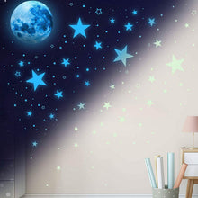 Load image into Gallery viewer, Dark Star Glow and Moon Wall Sticker