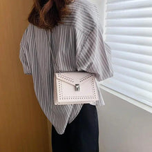 Load image into Gallery viewer, Dazzling Scrub Leather Designer Shoulder Bags For Women And Girls Luxury Chain Rivet Crossbody Bag - Female Small Handbags