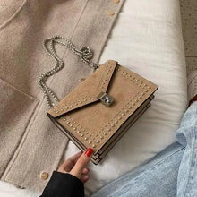 Load image into Gallery viewer, Dazzling Scrub Leather Designer Shoulder Bags For Women And Girls Luxury Chain Rivet Crossbody Bag - Female Small Handbags