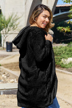 Load image into Gallery viewer, Red Double Take Full Size Hooded Teddy Bear Jacket with Thumbholes Ultra-Cozy & Stylish Comfortable Outerwear