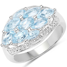 Load image into Gallery viewer, 2.50 Carat Genuine Blue Topaz .925 Sterling Silver Ring