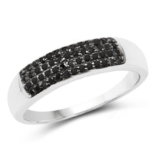 Load image into Gallery viewer, 0.22 Carat Genuine Black Diamond .925 Sterling Silver Ring
